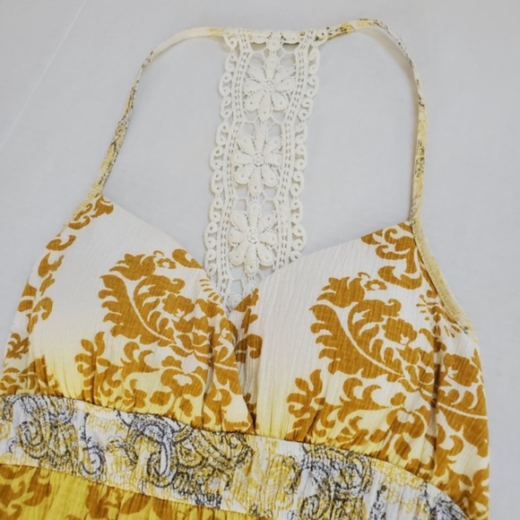 Y2K Lace Floral Crochet Halter Top Blouse Boho S - Picture 6 of 10